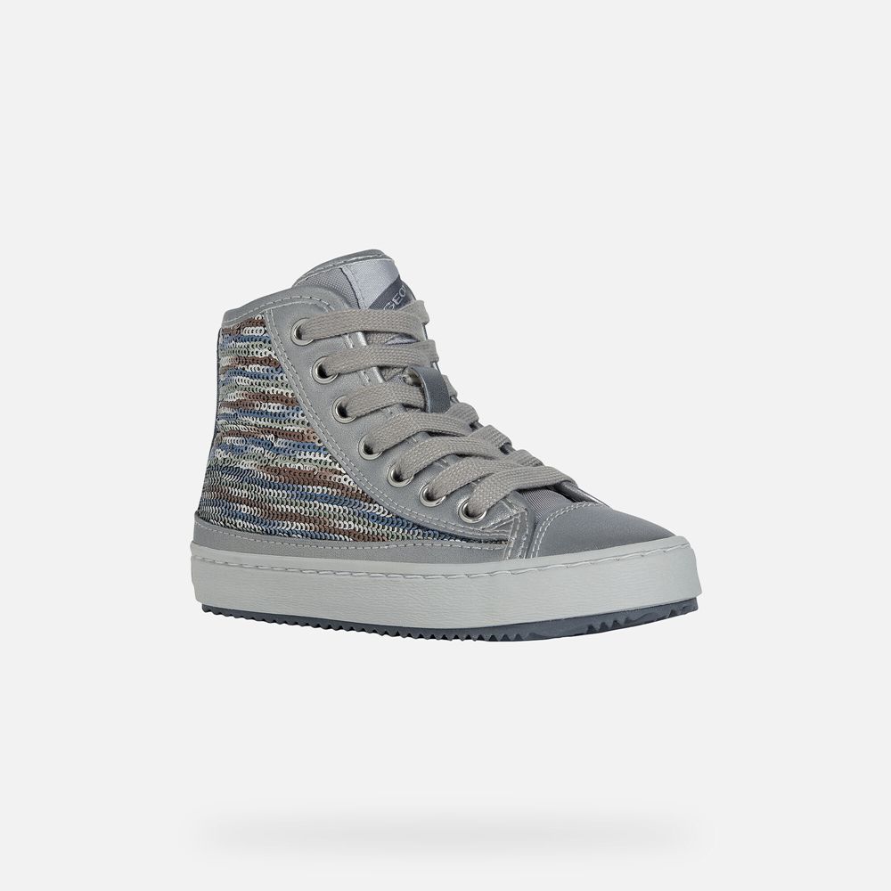 Geox Kiz Çocuk Spor Ayakkabı Koyu Gümüş - Kalispera - ZAR-326908